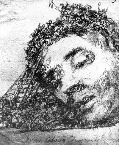 Grande colosso addormentato da Francisco de Goya